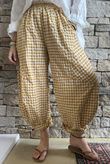Nonni Gingham Classic Barrel Pant Indian Yellow